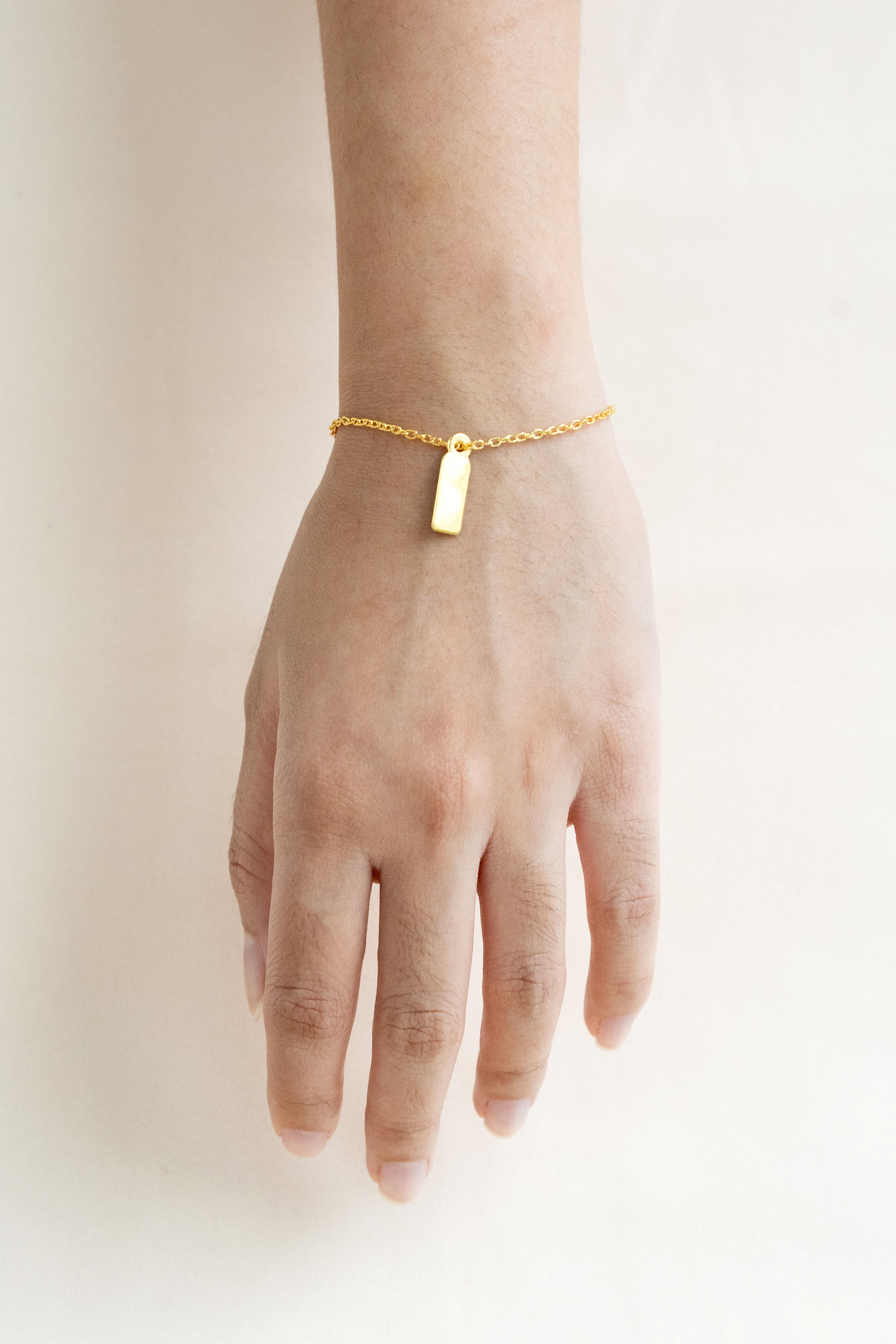 Silver Sterling Gift-Tag Chain Bracelet