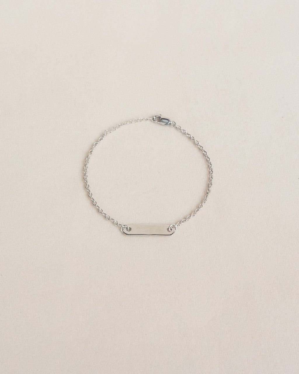 Sterling Silver Name-Tag Chain Bracelet