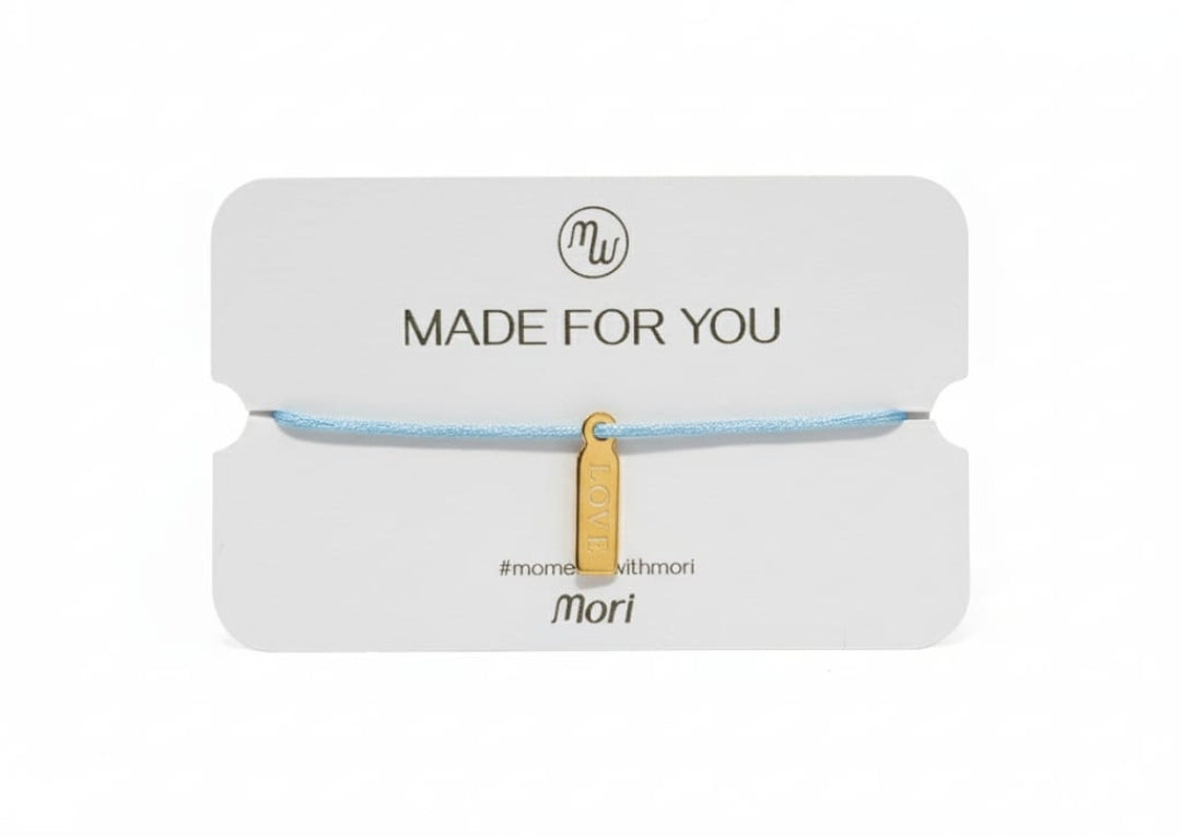 Gift-Tag Satin Cord Bracelet