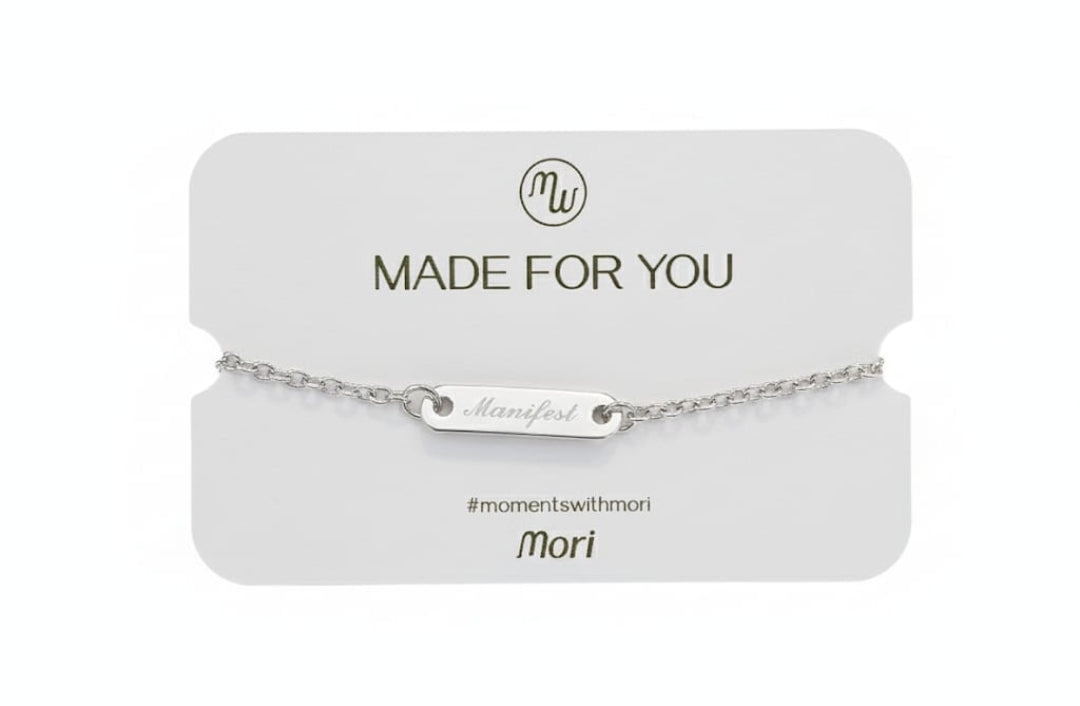 Sterling Silver Name-Tag Chain Bracelet